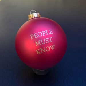 The Chosen Weihnachtskugeln „People must know“